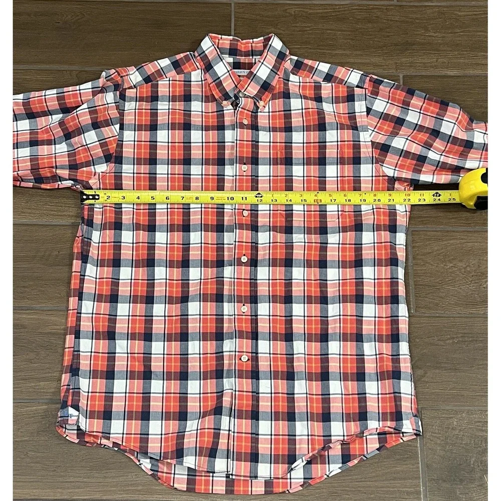 Southern Tide Long Sleeve Button Up Men's Shirt Red Plaid Size L Classic Fit - Picture 3 of 6